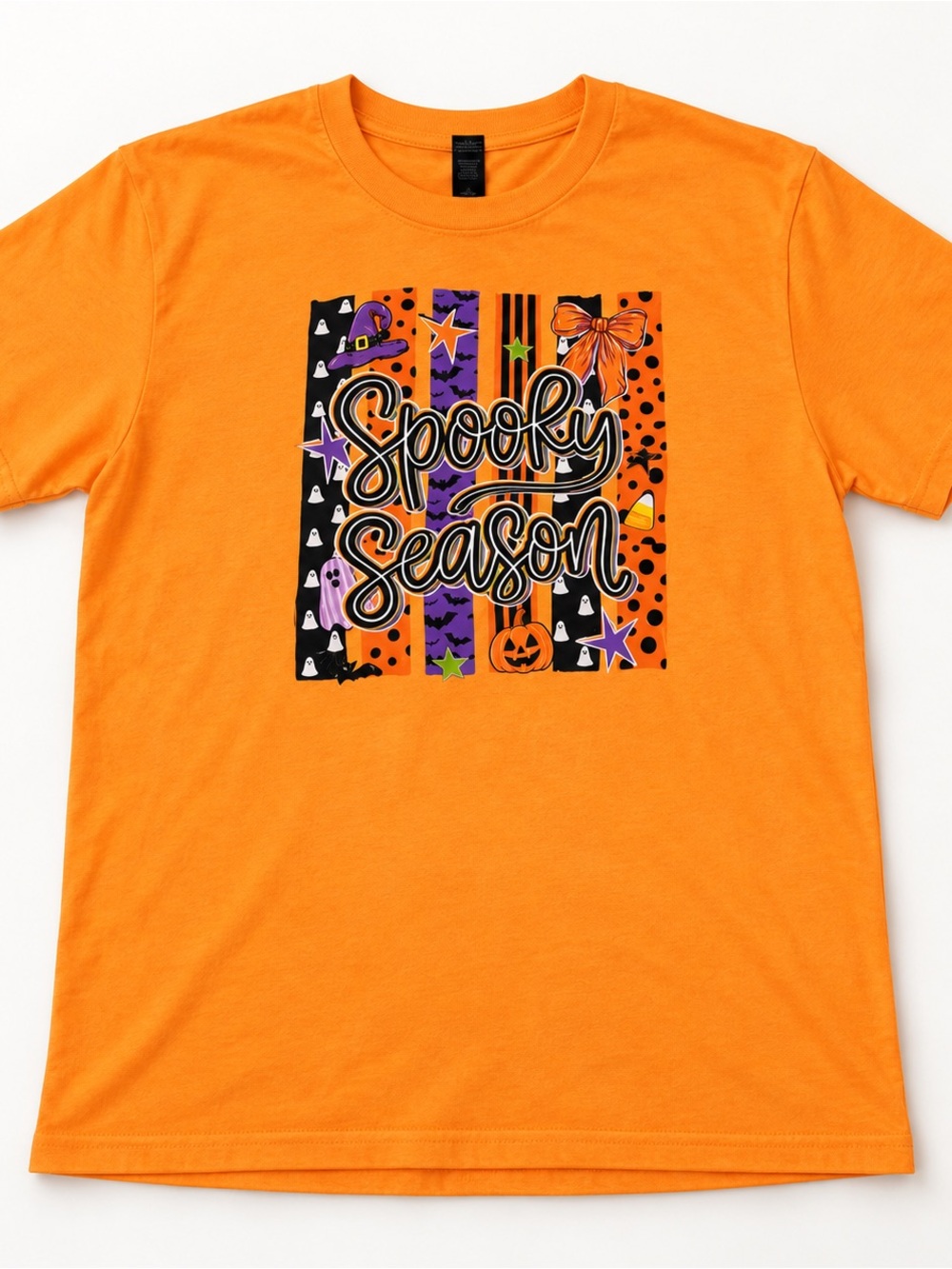 Gildan Spooky Season Halloween Graphic Tee Orange Size Medium NWOT